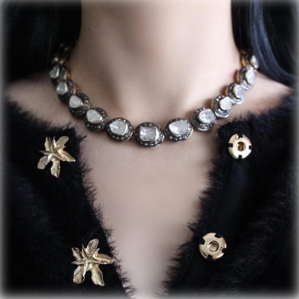 Mughal 59 CT Polki Diamond Necklace